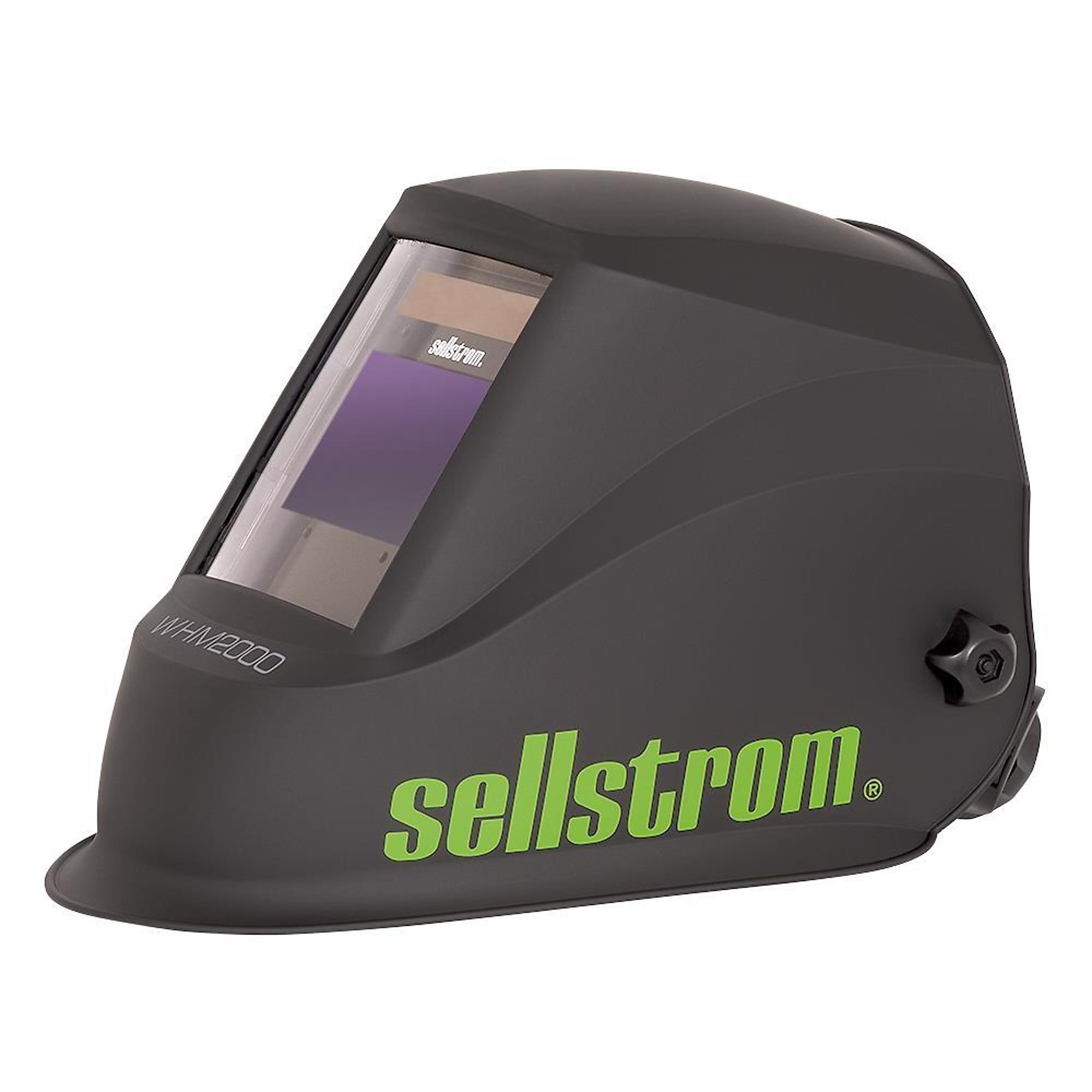 Sellstrom® - Welding Helmet - Auto Darkening - Thermoplastic - 3.94" x 2.36" Viewing Area - Shade 4/9-13 Variable ADF - Ratcheting Headgear - Black - Advantage Plus Series  - Model # S26200